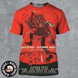 Queens Of The Stone Age Poster For Show In Don Valley Bowl Sheffield On August 27 2025 All Over Print Shirt