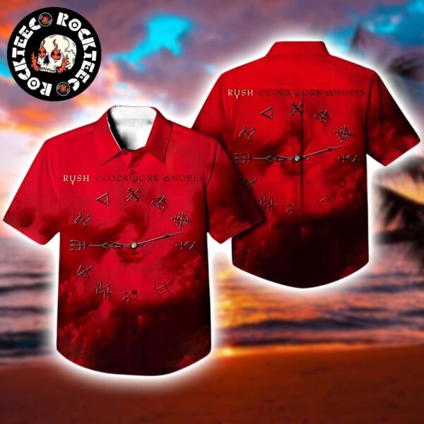 Rush Band Clockwork Angels Red Summer 2025 Hawaiian Shirt