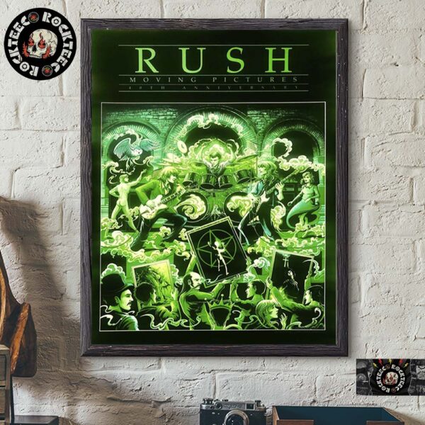 Rush Band Moving Pictures 40th Anniversary Wall Decor Poster Canvas