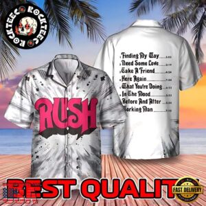 Rush Logo Music Album Tracklist Summer 2025 Hawaiian Shirt