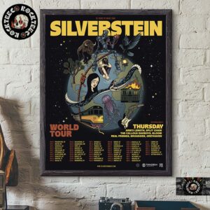 Silverstein World Tour 2025 25 Years Of Noise Continues Poster Tour Dates Home Decor Poster Canvas