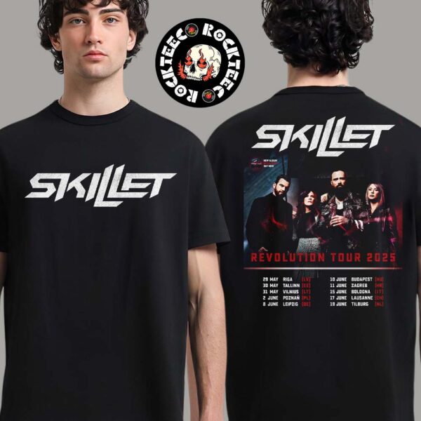 Skillet Revolution Tour 2025 Tour Dates Two Sides Unisex T-Shirt