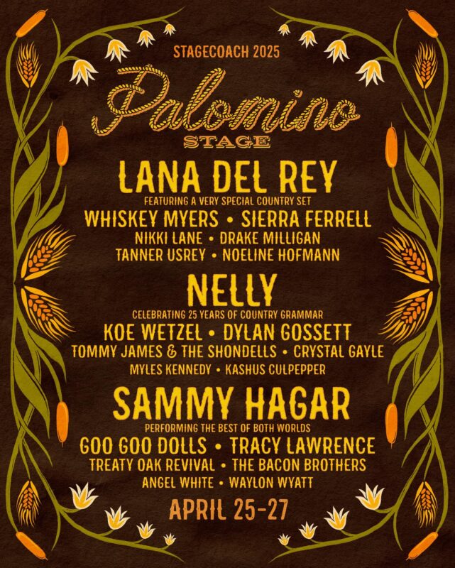 Stagecoach 2025 Festival Palomino Stage Poster Lineup On April 25 27 2025