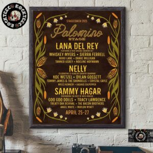 Stagecoach 2025 Festival Palomino Stage Poster Lineup On April 25-27 2025