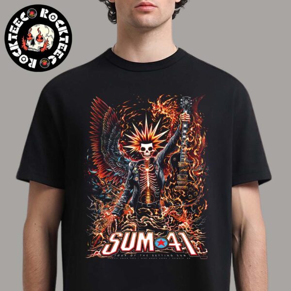 Sum 41 Tour Of The Setting Sum Poster For Show In Toronto ON Canada At Scotiabank Arena On Jan 28 And 30 2025 Skeletal Punk Rock Figure Art Unisex T-Shirt