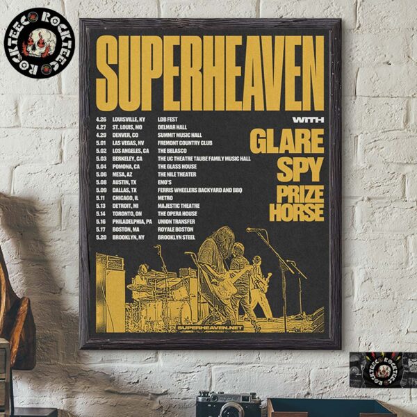 Superheaven US And Canada Tour 2025 Poster Tour Dates Home Decor Poster Canvas