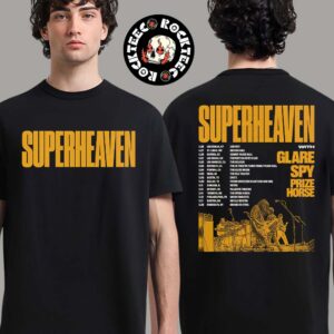 Superheaven US And Canada Tour 2025 Poster Tour Dates Two Sides Unisex T-Shirt