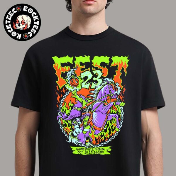 The Fest 23 In Gainesville Florida On October 24 25 26 2025 Halloween Headless Horseman Artwork Unisex T-Shirt