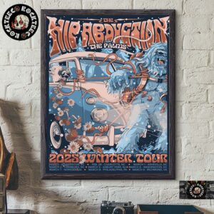 The Hip Abduction 2025 Winter Tour East Coast The Yeti Pulling A Volkswagen Van Artwork With Tour Dates Home Decor Poster Canvas