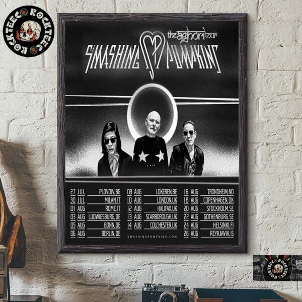 The Smashing Pumpkins The Aghori Tour 2025 Tour Dates List Home Decor Poster Canvas