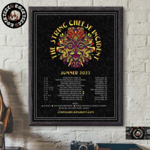 The String Cheese Incident Summer 2025 Tour Poster The Sun Artwork With Tour Dates Wall Decor Poster Canvas