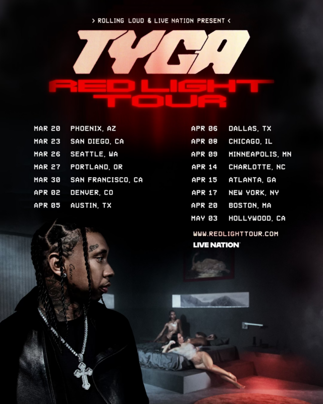 Tyga Red Light Tour 2025 Tour Dates