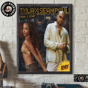 Tyla x Sean Paul Push 2 Start Remix Single Cover Home Decor Poster Canvas