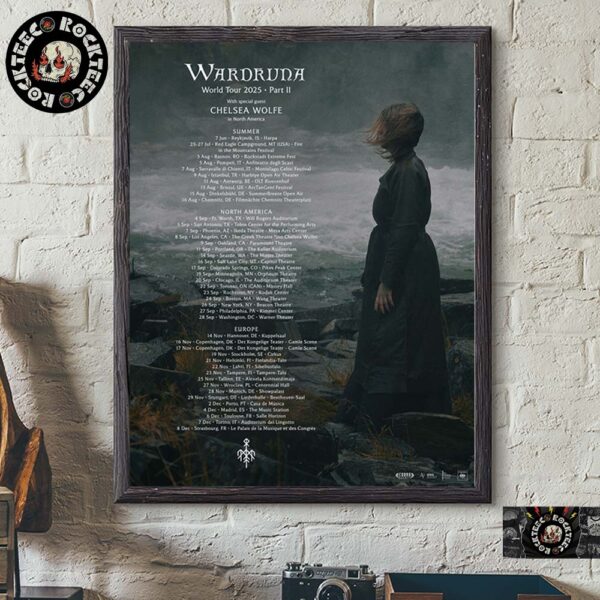 Wardruna World Tour 2025 Part II Europe And North America Poster With Tour Dates Home Decor Poster Canvas