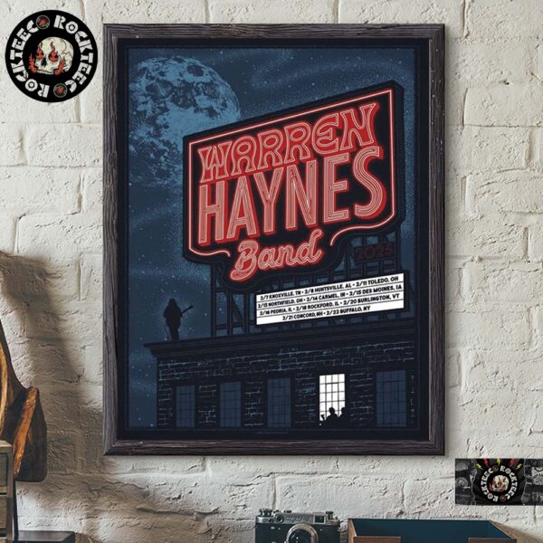 Warren Haynes Band 2025 Tour Poster Home Decor Poster Canvas