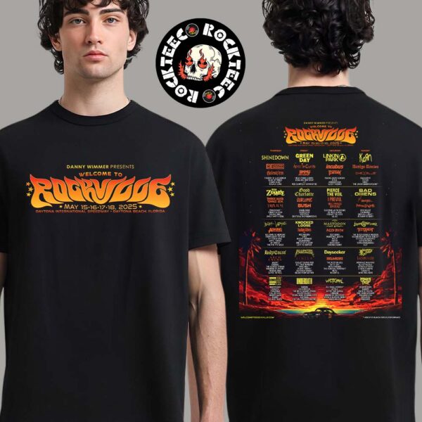 Welcome To Rockville 2025 Lineup Poster In Daytona Beach Florida At Daytona International Speedway On May 15-18 2025 Two Sides Unisex T-Shirt