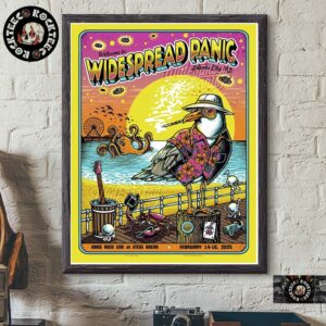 Widespread Panic Show Poster In Atlantic City New Jersey At Hard Rock Live At ETESS Arena On February 14-16 2025 Home Decor Poster Canvas