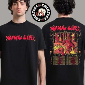 Wine Lips Europe Tour 2025 Logo With Tour Dates Merch Two Sides Unisex T-Shirt