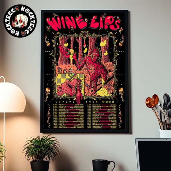 Wine Lips Europe Tour 2025 Tour Dates Home Decor Poster Canvas